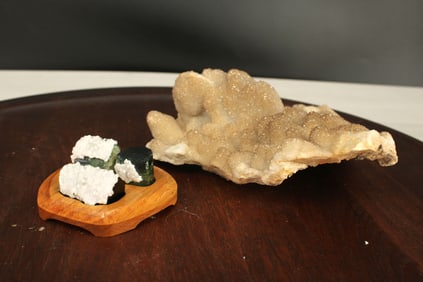 Brown Druzy, Tourmaline Triplet