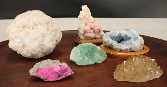 Smokey Quartz, Cobaltocalcite, Whole Geode