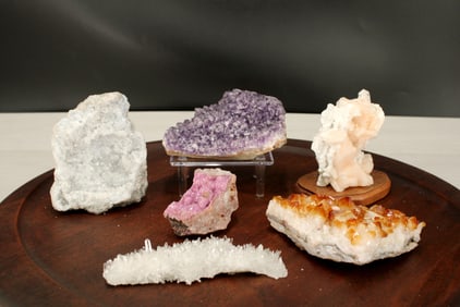 Amethyst, Celestite, Citrine, Quartz