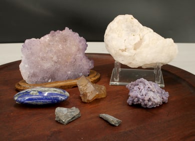 Fluorite, Geode, Grape Agate, Lapis