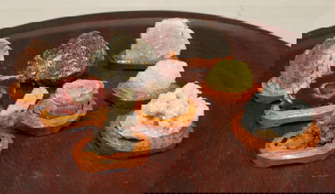 Pyrite On Calcite, Agate, Quartz, Sulfur