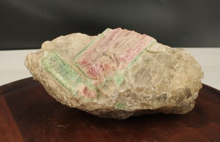 Watermelon Tourmaline In Matrix