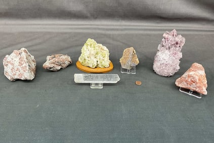 Brazilianite, Amethyst Tower, Fire Agate