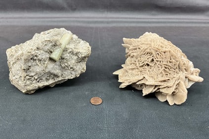 Green Beryl & Mica, Desert Rose