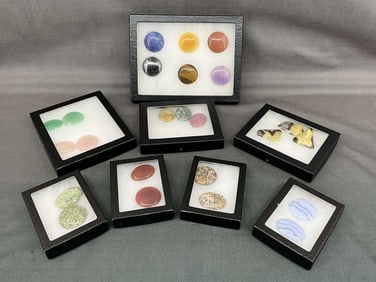 Generous Lot Of Cabochons In Boxes