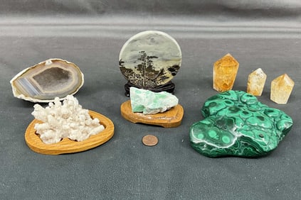 Malachite, Varicite, Picture Jasper