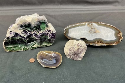 Large Agate Slice, Fluorite, Agate Bowl