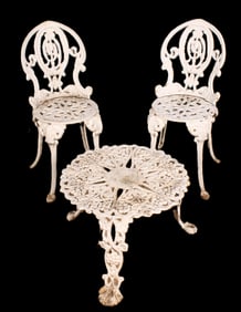 Vintage Suite, Cast Iron Garden Chairs and Table