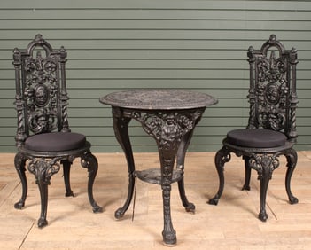 Cast Iron 3 Piece Patio Set, Bistro Set
