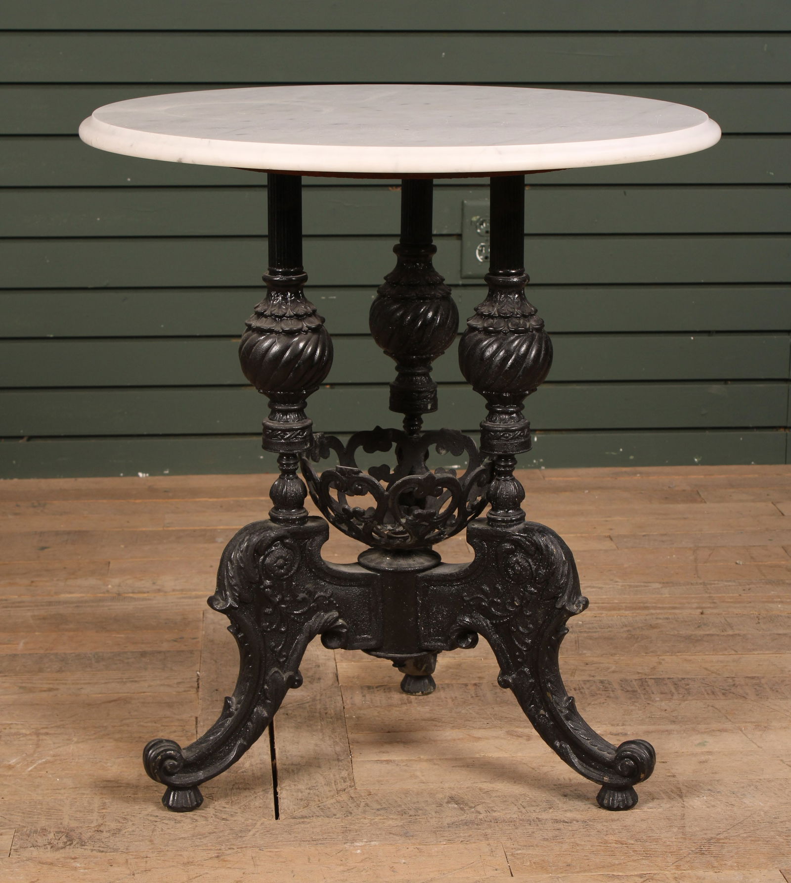 Cast Iron and Marble Garden Table (1 of 5)
