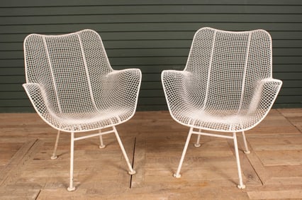Pair Woodard Sculptura Arm Chairs