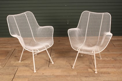 Pair Sculptura Arm Chairs, Russell Woodard