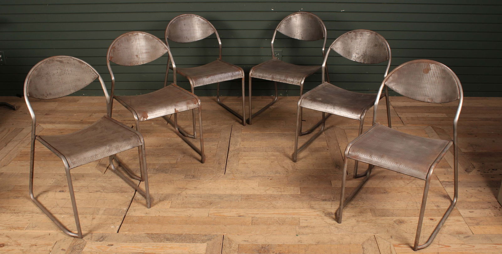 Set of 6 French Metal Chairs (1 of 5)