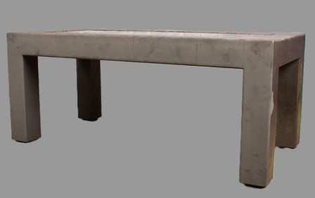 Custom Garden Dining Table, Steel, Glass