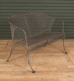 Woodard Style Wrought Iron Garden Bench