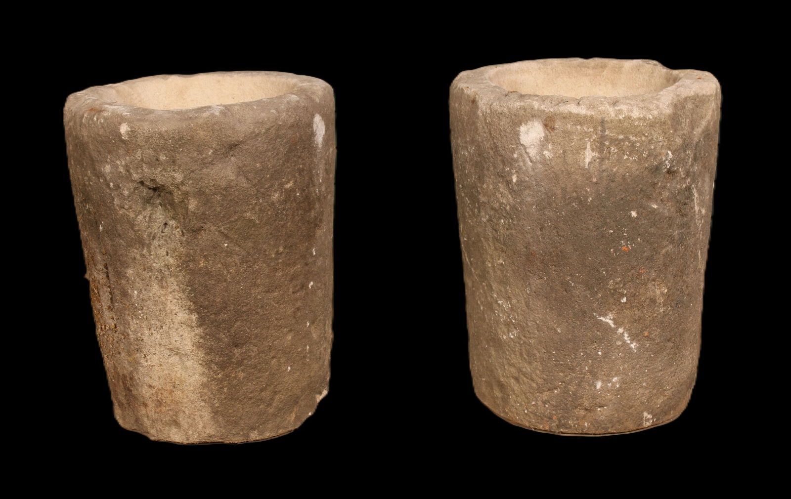 Pair of Carved Limestone Garden Urns (1 of 7)