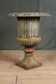 Large Scale Cast Iron Campana Form Urn