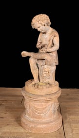 Terra Cotta Eros Garden Statue