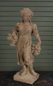Cast Sandstone 4 Seasons Garden Figure, Spring