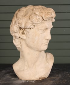 Cast Stone Portrait Bust of David