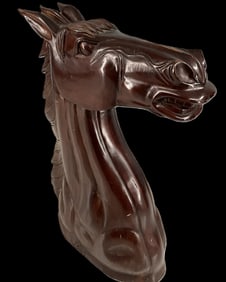 Carved Wood Horse Head