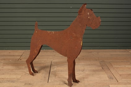 Sheet Iron Dog Silhouette