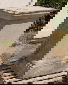 Cast Limestone Weathered Pedestal