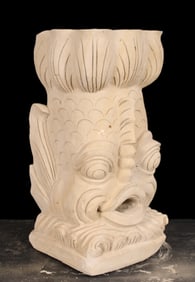 Carved Stone Fish Fountain Spout