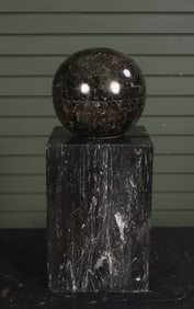 Black Tessellated Marble Sphere
