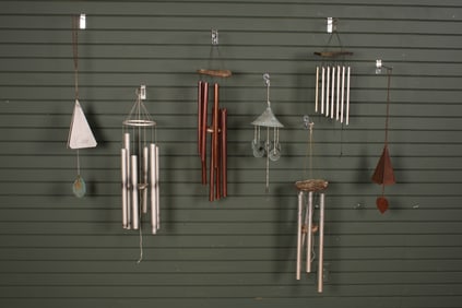 Assortment of Vintage Garden Wind Chimes