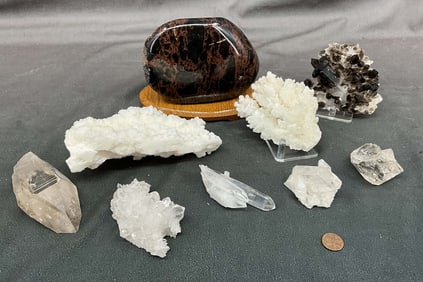 Smoky Quartz, Mahogany Obsidian