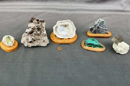 Green Tourmaline In Matrix, Pyrite Cube