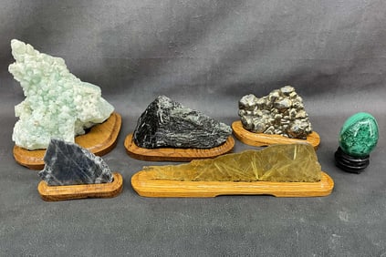 Pyrite, Black Tourmaline, Malachite