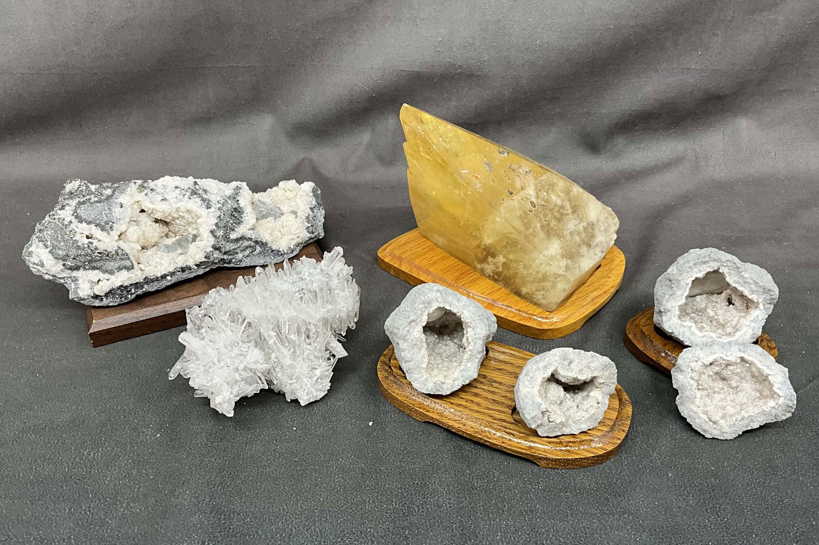 Quartz On Pyrite, Golden Calcite, Geodes (1 of 13)