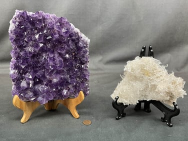Amethyst Plate & Quartz Cluster