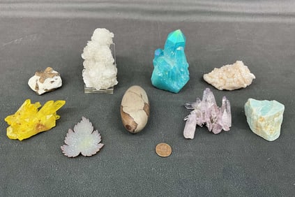 Cactus Quartz, Stillbite, Shiva Lignum