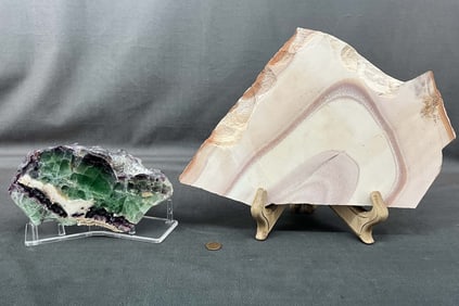 Large Sandstone & Fluorite