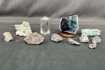Aragonite, Aquamarine, Rubies