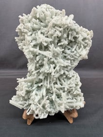 Large Prehenite Specimen On Stand