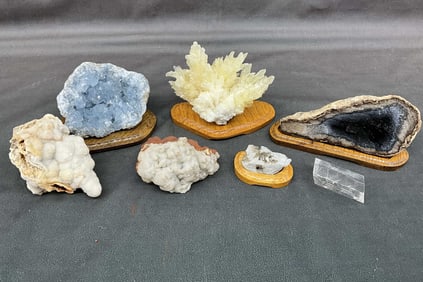 Celestite, Druzy, Cave Calcite