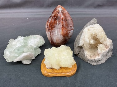 Calcite On Dolamite, Hematoid Quartz