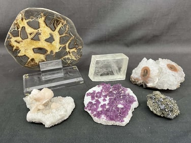 Pink Fluorite, Quartz Flower, Pyrite