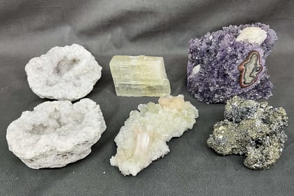 Amethyst & Calcite, Apophyllite & Stillbite