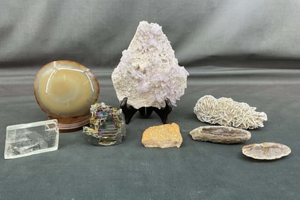 Amethyst Plate, Bismuth, Dessert Rose