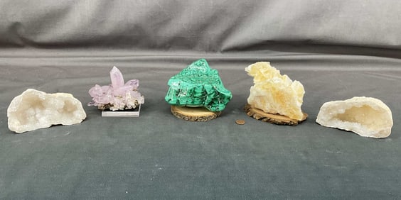 Amethyst, Malachite, Geode