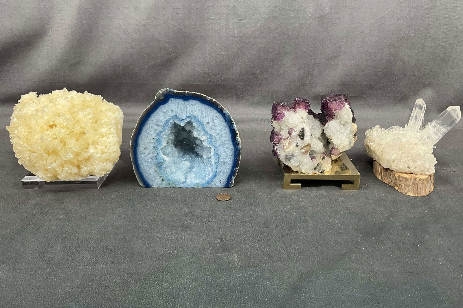 Cave Calcite, Fluorite On Quartz (1 of 13)