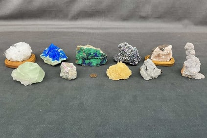 Apophyllite, Stillbite, Green Fluorite