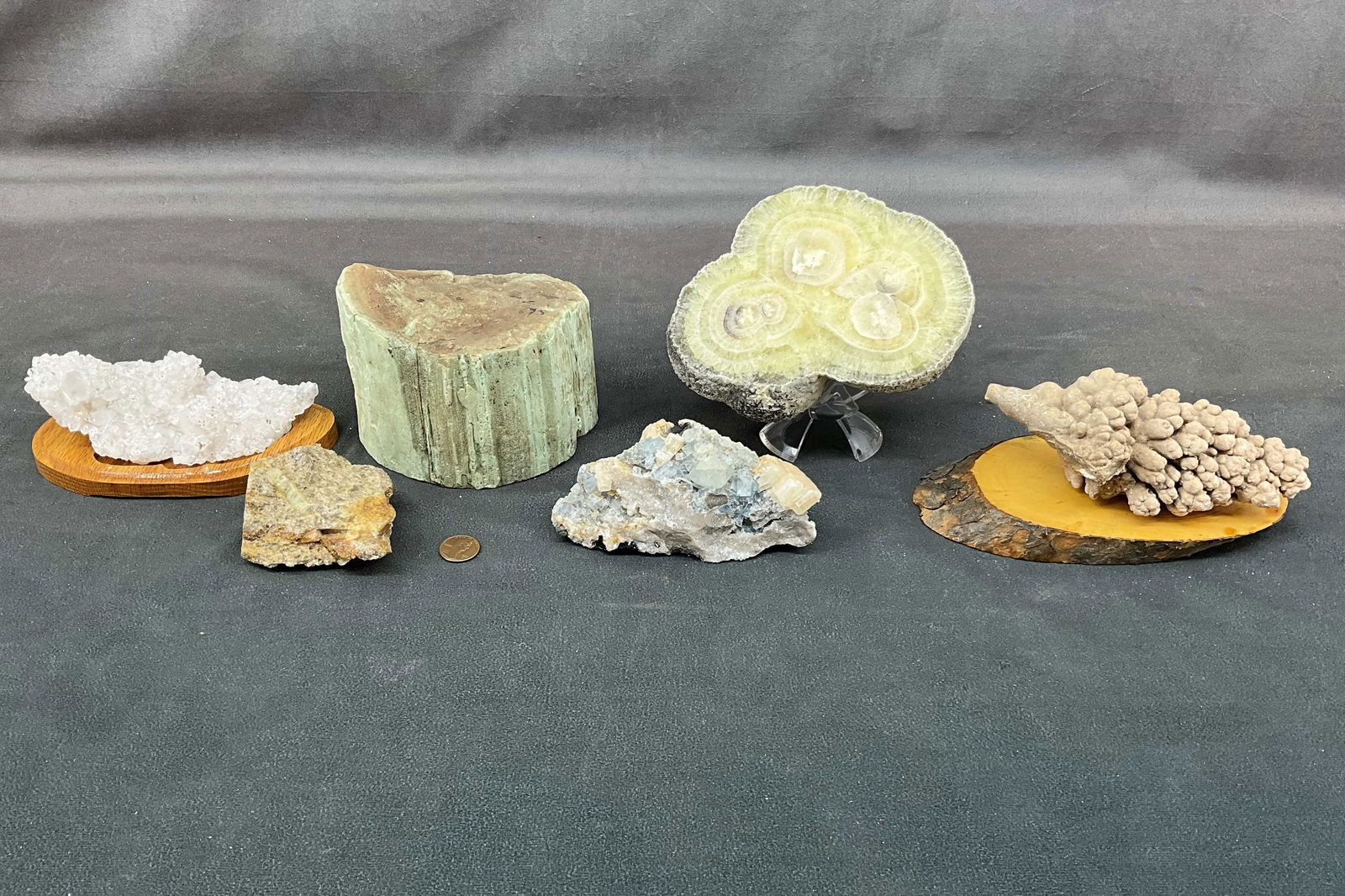 Petrified Wood, Stalactite, Fluorite (1 of 10)