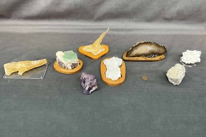 Apophyllite, Purple Fluorite & Galena