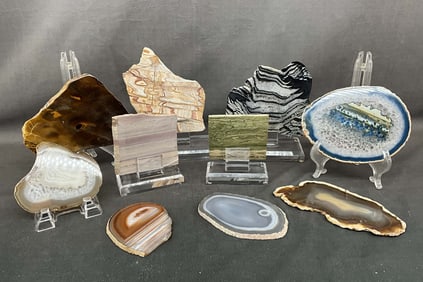 Selections of Slices & Slabs, Agate, Tiger's Eye